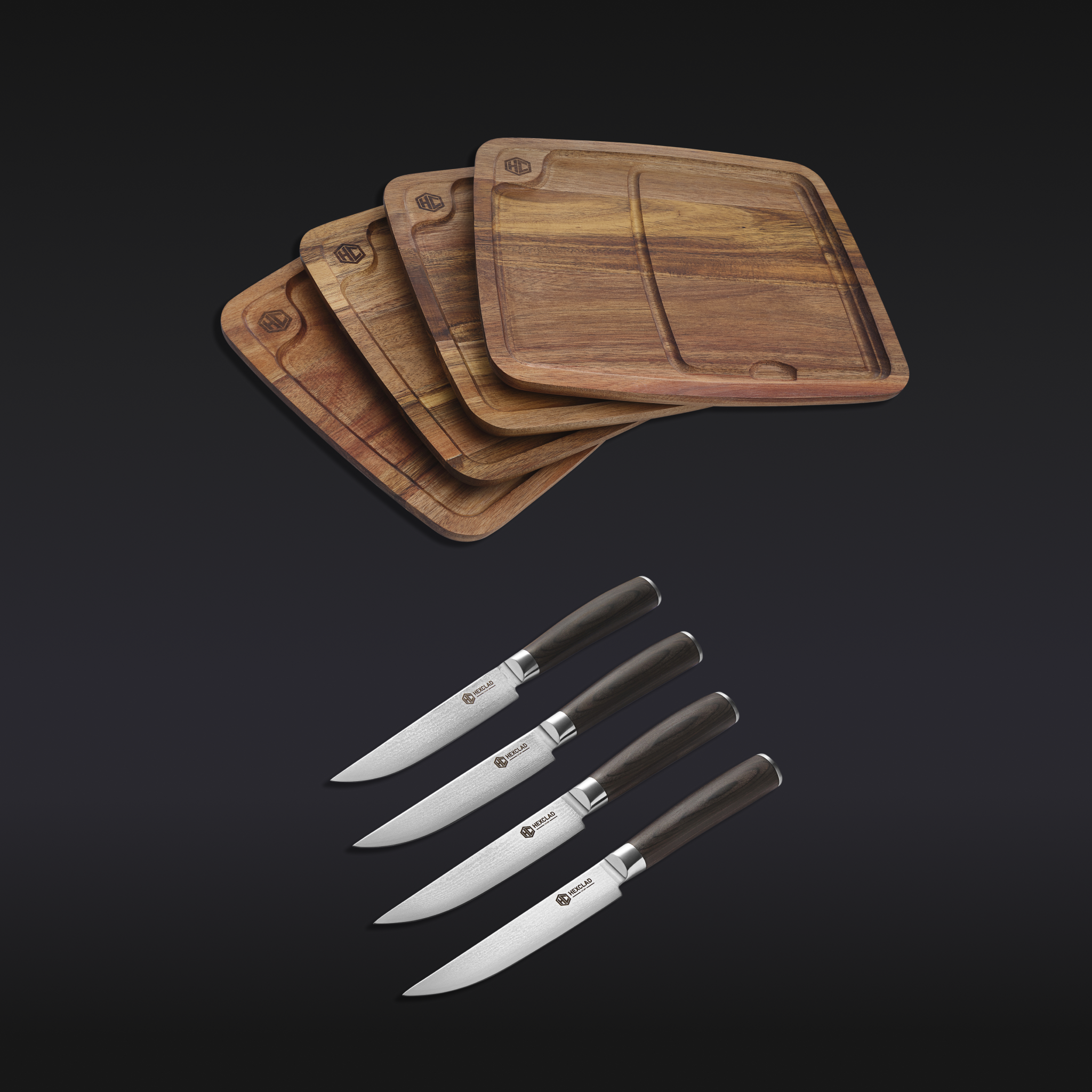 Steak Knife & Bistecca Plate Set, 8-pc (Espresso)