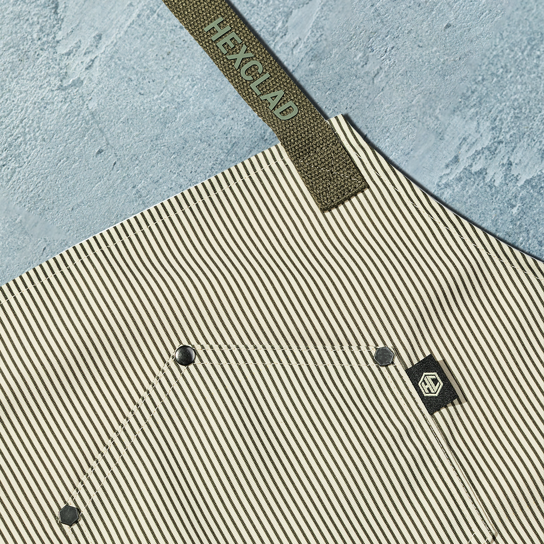 Eco Modern Apron (Classic Stripe, Forest) - Image 5