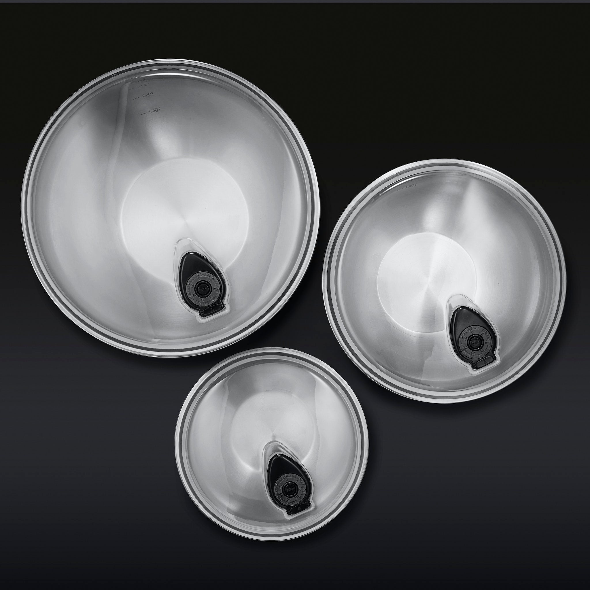 Stainless Mixing Bowl Set with Vacuum Seal Lids, 6-pc - Image 5